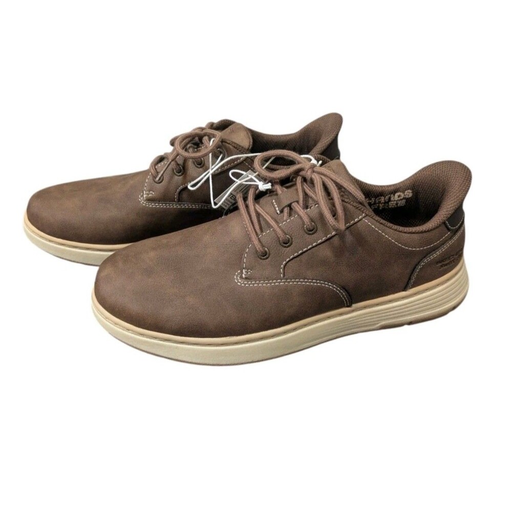 Skechers Men's Swift Fit Casual Shoes Size 8.5 Brown Hands Free Relaxed Fit